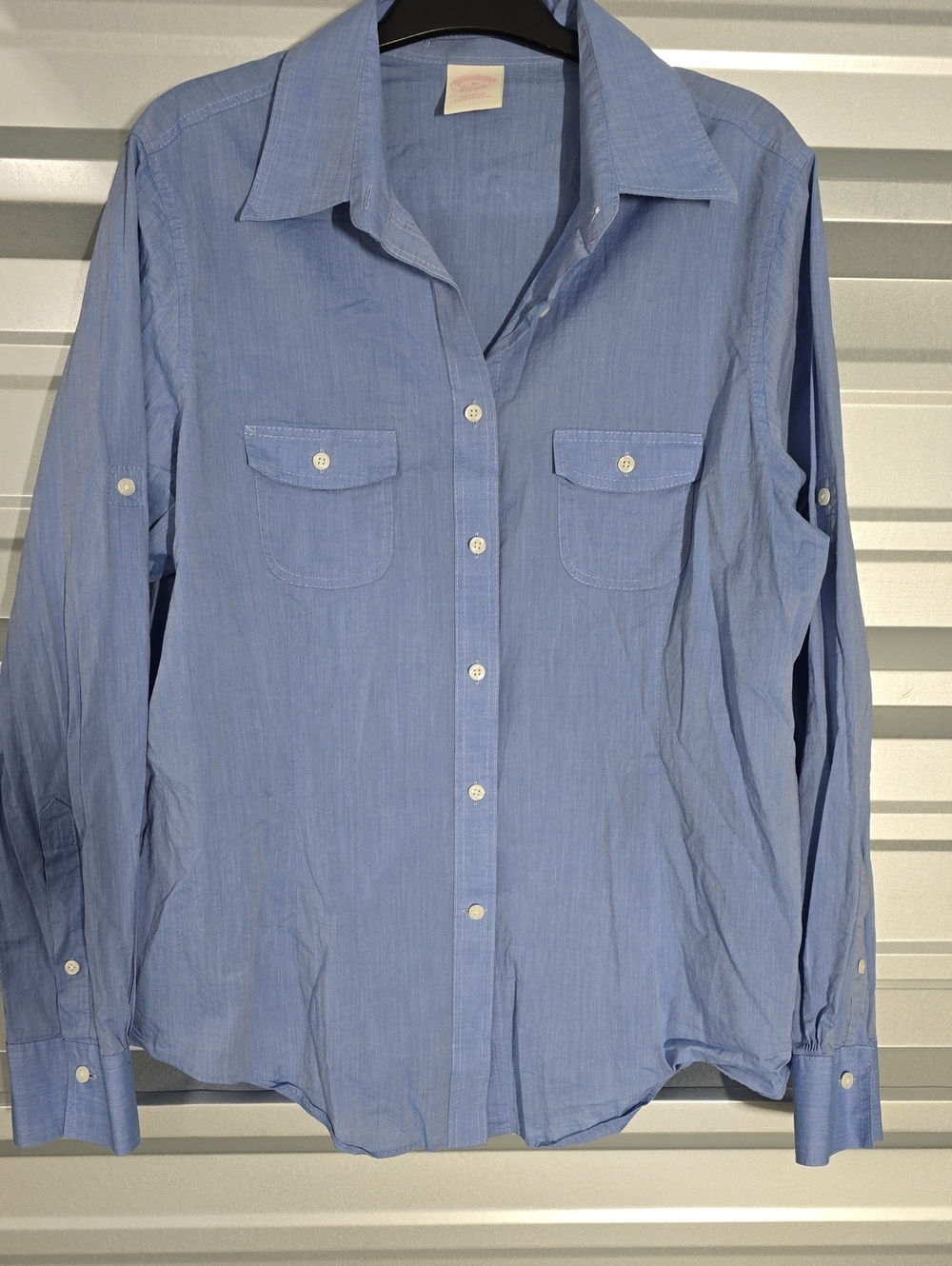 Brooks Brothers Women's Blue Button-Front Shirt